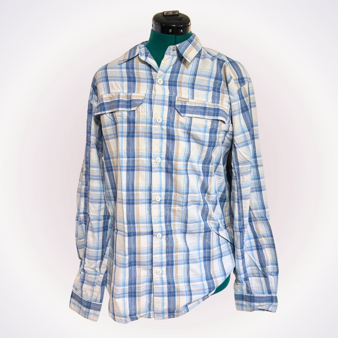 Columbia Plaid ButtonDown Shirt  Sz M